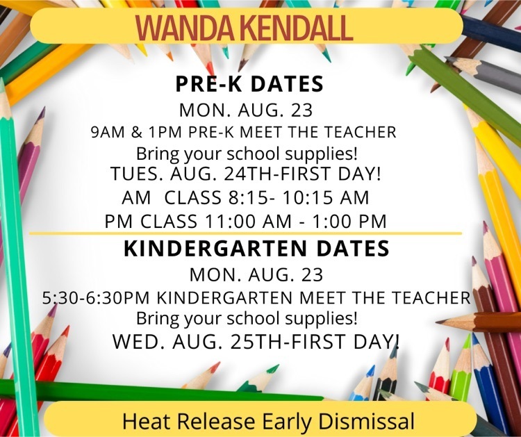 Wanda Kendall Important Dates